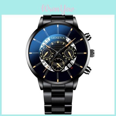 Casual Alloy Steel Watch With Calendar And Quartz Movement