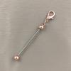 1PC Beadable Keychain Bars Metal Beaded Keyring Lobster Claw Clasp DIY Car Keychain Bag Decor For Jewelry Making