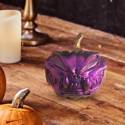 Halloween Pumpkin Decoration Scary Miniatures Photo Props Statue for Home
