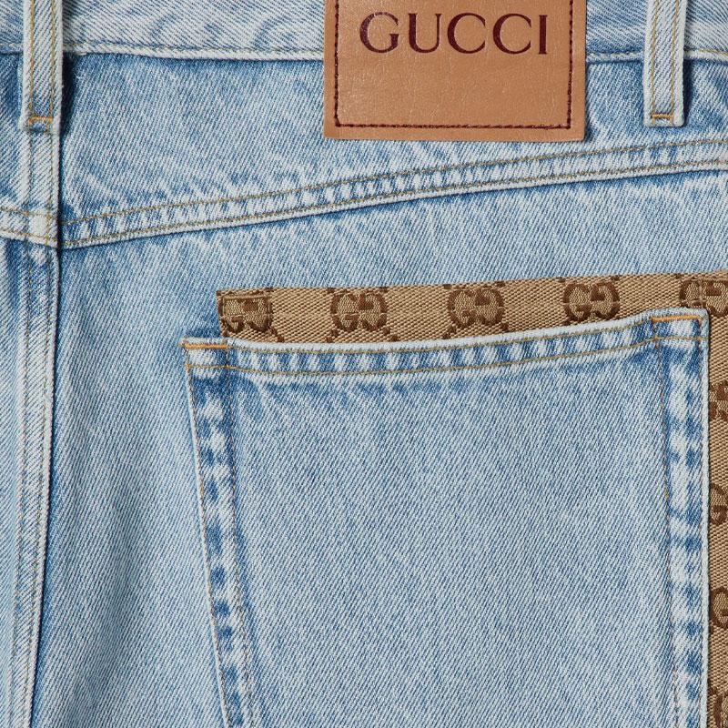 Gucci Gg Insert Washed Denim Jeans 835219-XDDCY-4452