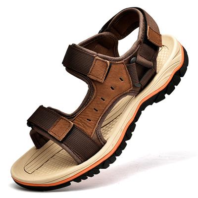 Mode Neu Sommer Outdoor Trend Klassisch Übergröße 38-47 Sandalen Mode Strand Leder Herren Hollow Sandalen Outdoor Langlebige Hausschuhe