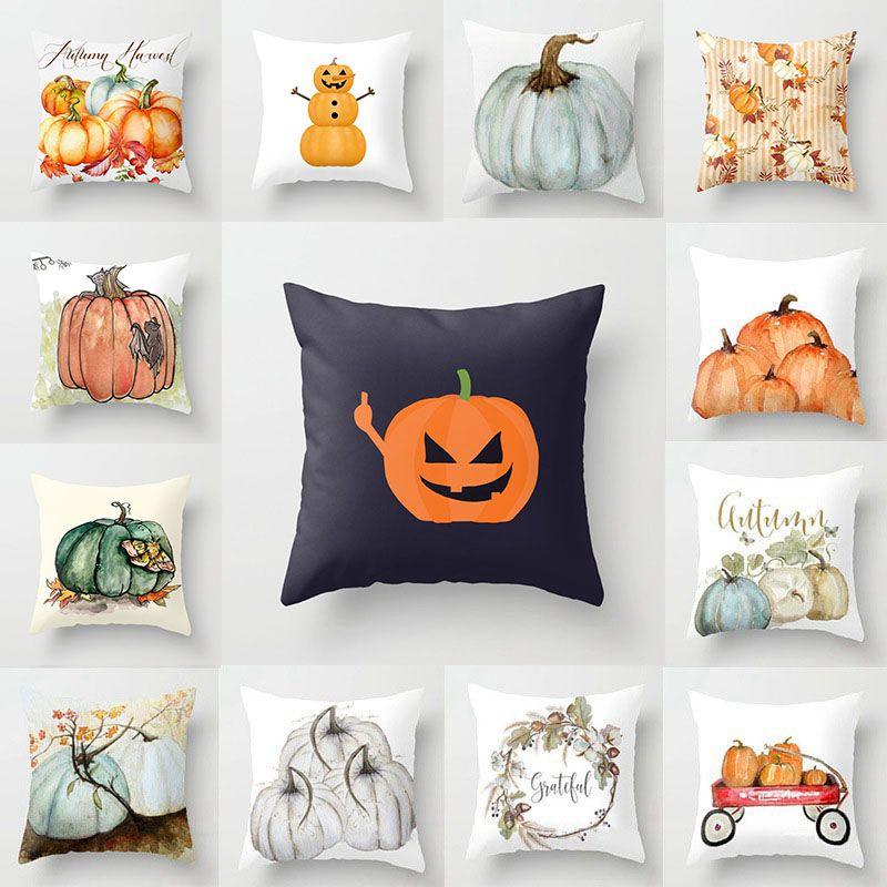 Beautiful Festival Decoration Pumpkin Pillow Cover With Invisible Zipper