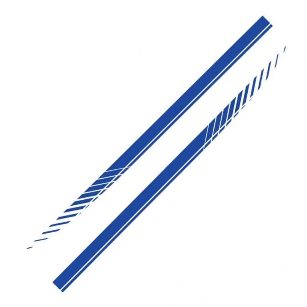 EXDUCT Sticker Decal Stripe Side Sticker Sporty Car Side Universal Custom 190cm Blue