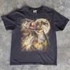 Bass Fishing Moon Shirt, Starry Night Bass Tee, Distressed Fish Jumper