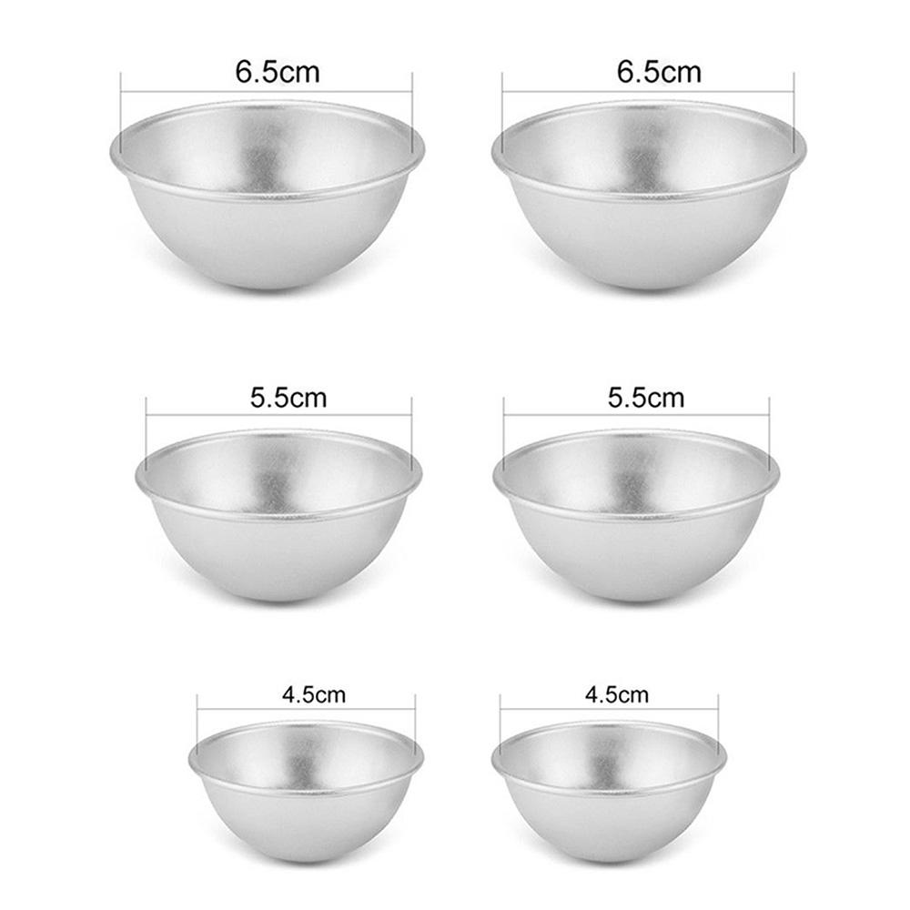 

6шт 3D шар сфера форма алюминиевый сплав DIY форма для бомбы для ванны аксессуары для инструментов 6pcs