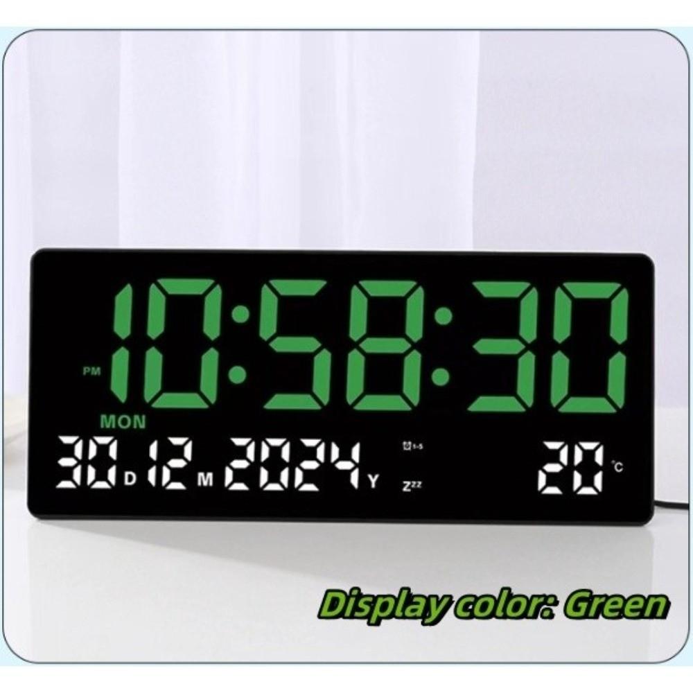 12/24H LED Alarm Clock Time/Date/Week/Temp Display Electronic Table Clock Living Room