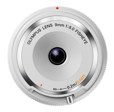 OM Appareil photo hybride SLR 9mm f8 Fisheye Objectif Bouchon de Boîtier Blanc WHT SYSTEM/OLYMPUS BCL-0980