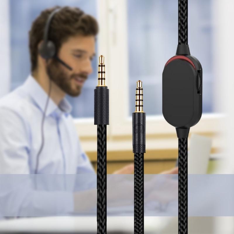 Durability 3.5mm Audios Cable for G433 G233 GPRO X Headphones Extension Cord Braide Nylon Design Reliable Connecting