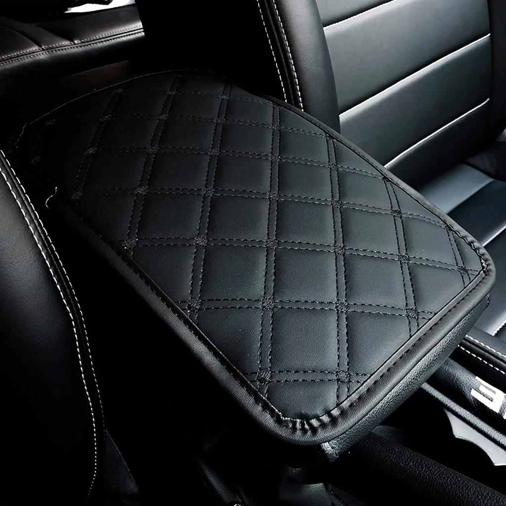 Car armrest storage box pad genuine leather armrest pad waterproof and dustproof universal interior armrest protective cover