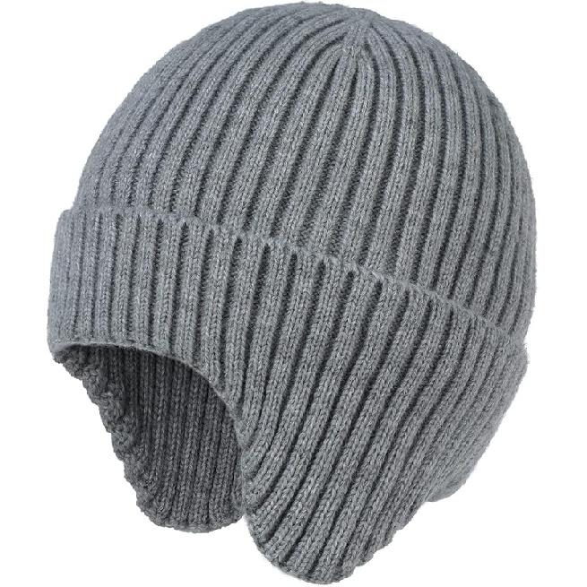 

Zando Warm Knitted Baby Beanie with Ear Flaps Cute Chunky Toddler Winter Hat Toddler Beanies for Boys Girls 2-6 Years