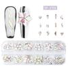12-Grid Irregular Transparent AB Glass Diamonds for Nail Art