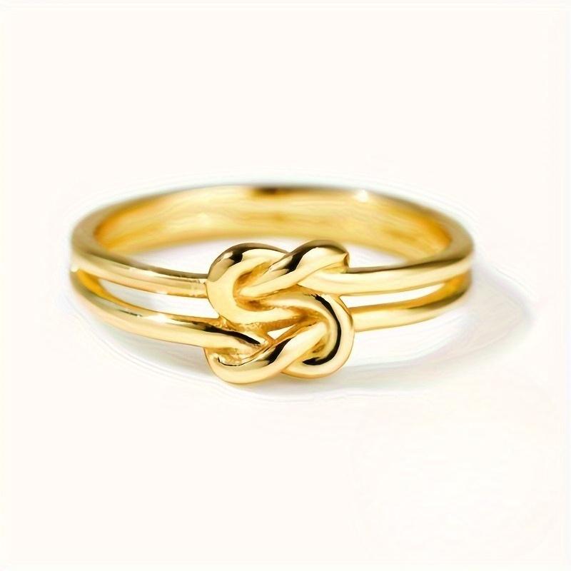 Ladies' Fashionable and Personalized Knot Ring, Creatively Designed, Suitable for Both Men and Women's Daily Casual and Simple Style