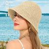 Woven Straw Fisherman Hat Korean Style Bucket Hat Retro Women Sun Hat  Vacation