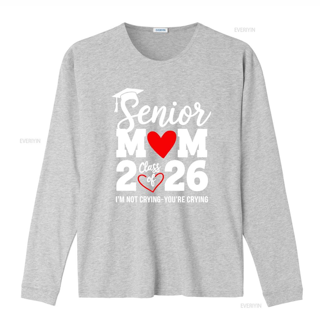 Senior Mom 2026 T Shirt Class Of Graduation Graduate s vintage Washed Unisex graphic Casual Slightly Top For Everyday Wear