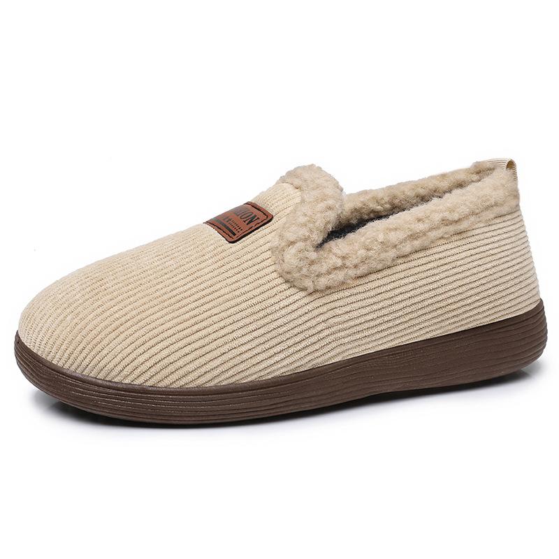Fashion Autumn and Winter New Women's Warm Comfortable  and Casual Home Cotton Slippers with Added Plush and Thick Cotton Boots