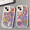 Lisa Frank Art For IPhone 16 15 14 16E 13 12 11 Pro Max Plus Phone Leather Case