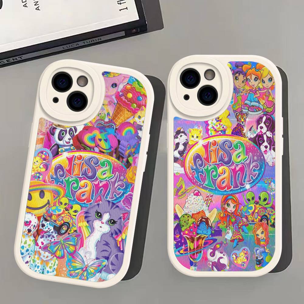 Lisa Frank Art For IPhone 16 15 14 16E 13 12 11 Pro Max Plus Phone Leather Case