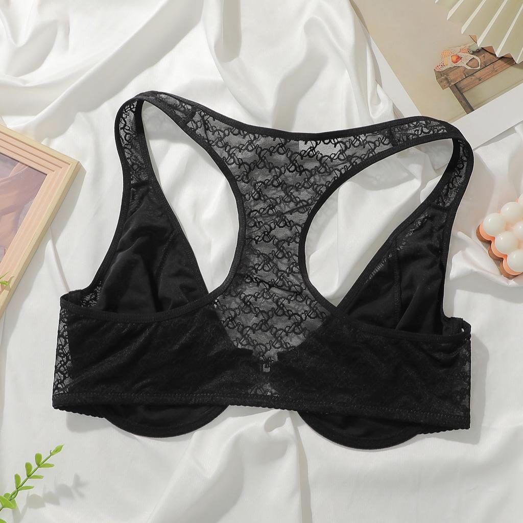 European and American Sexy Support Bra with Underwire Simple and Casual Design