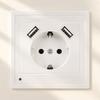 with 2 USB Wall Socket EU Standard USB Charger Power Socket Durable Power Wall Outlet  Travel Use
