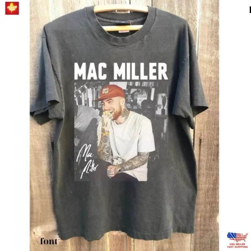 New Arrival Mac Miller 90s Basic Style Short sleeve Unisex T shirt Reprint Harajuku Men T shirt