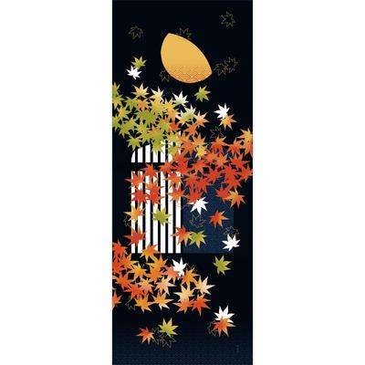 Hamamonyo Picture Tenugui Autumn Leaves Scene (hand Towel) -