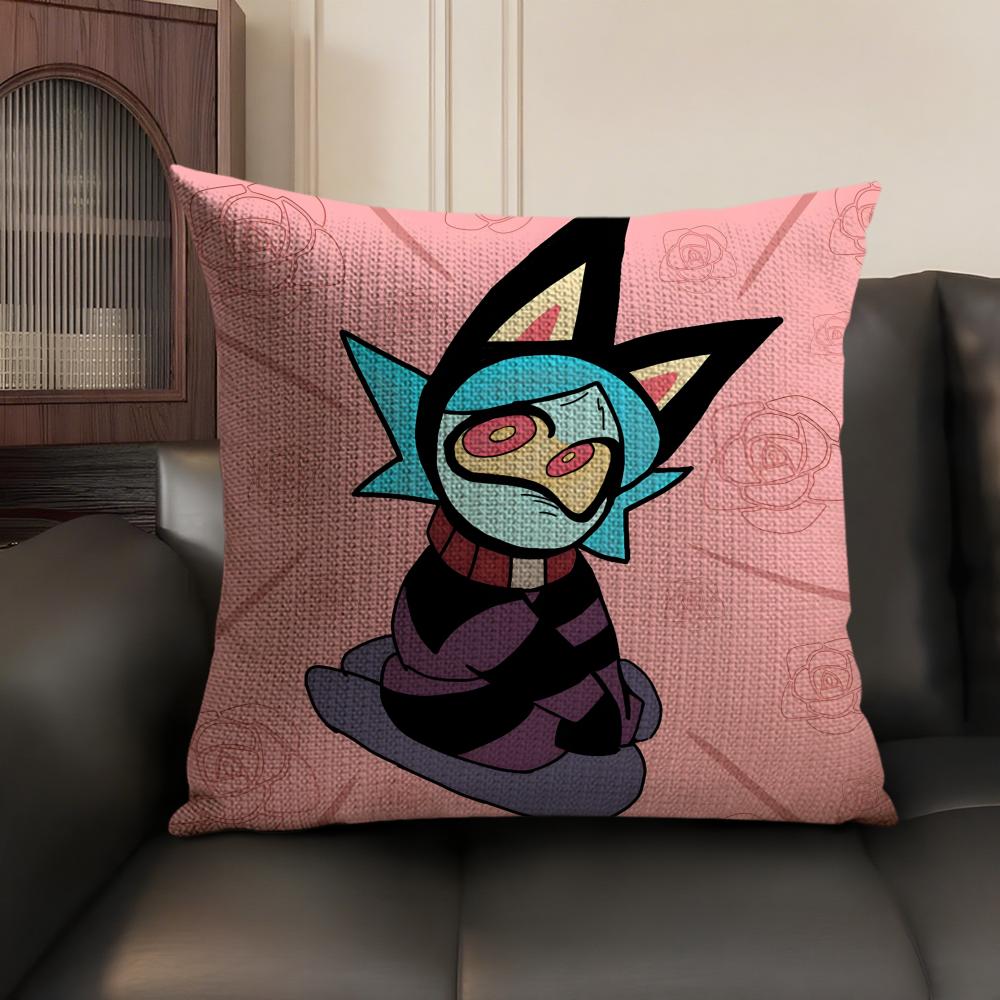 Psychocuties Psycho-Cuties Cartoon Pillow Case Double-Sided Printing Short Plush Sofa Cushion Cover Bedroom Bedside Pillow
