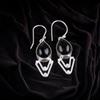 925 Sterling Silver Black Onyx Gemstone Handmade Jewelry Earrings 1.90" For Gift EE-39-19