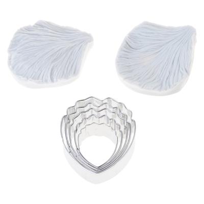 Artistic Cake Decorating Molds and Cutter with Peony/Roses Petals Stainless Steel Baking Mould Baking Tool Set