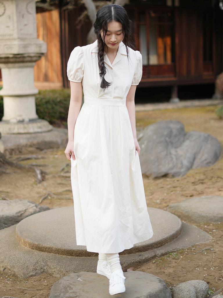 Laengaenlu Jade Shirt Dress(Jade)_Ivory