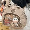 Large Capacity Capybara Shoulder Bag Harajuku Canvas Tote Bag Lovely Transparent Itabag  Shopping