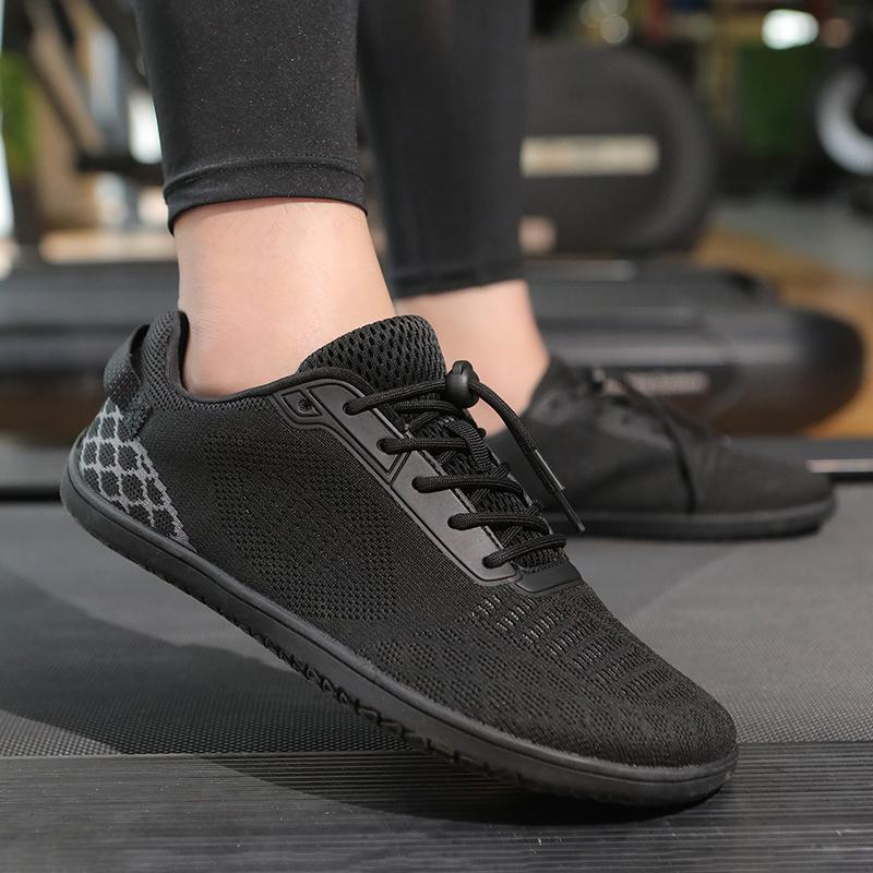 Fashion Wide Toe Men's Running Shoes Minimalist Casual Sneakers Breathable Mesh Walking Shoes Elastic Non-slip Trainers Male Flats