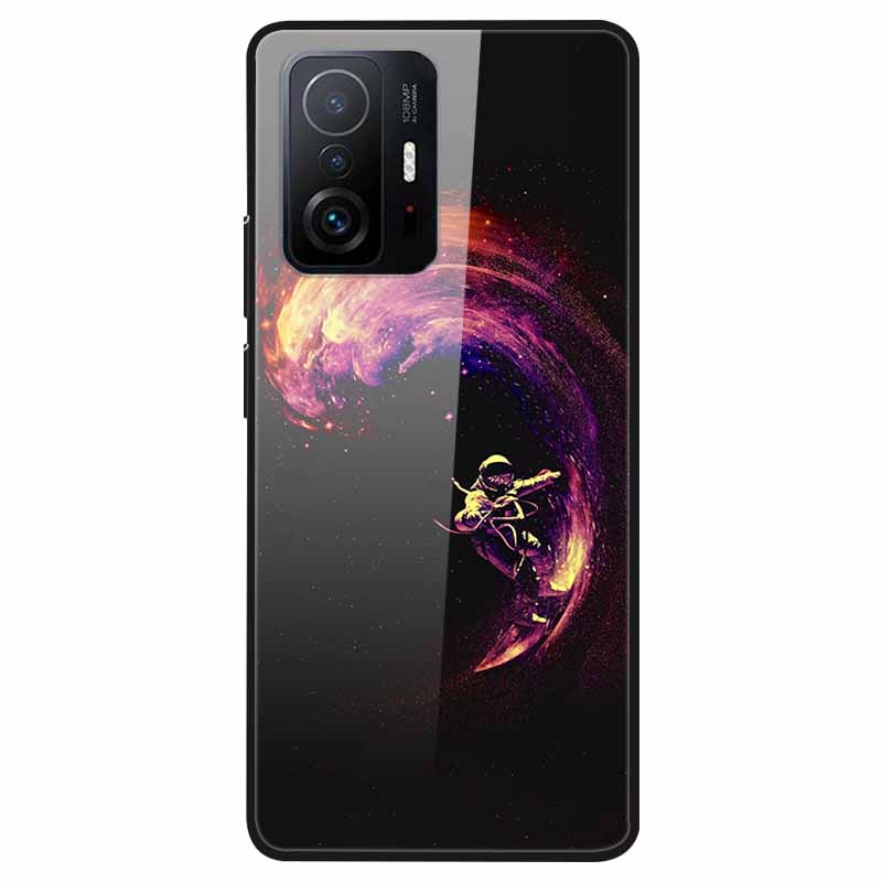 Tempered Glass Case For Xiaomi 11T Cover 6.67 Cool Bumper Hard glass Case For Xiaomi 11T Pro Case Mi 11T Pro Mi11T Capa Shells