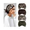 4-Piece Women's Hairband Set: Wide and Narrow Elastic Bohemian-Style Tie-Dye Bow Hairbands, Retro Style