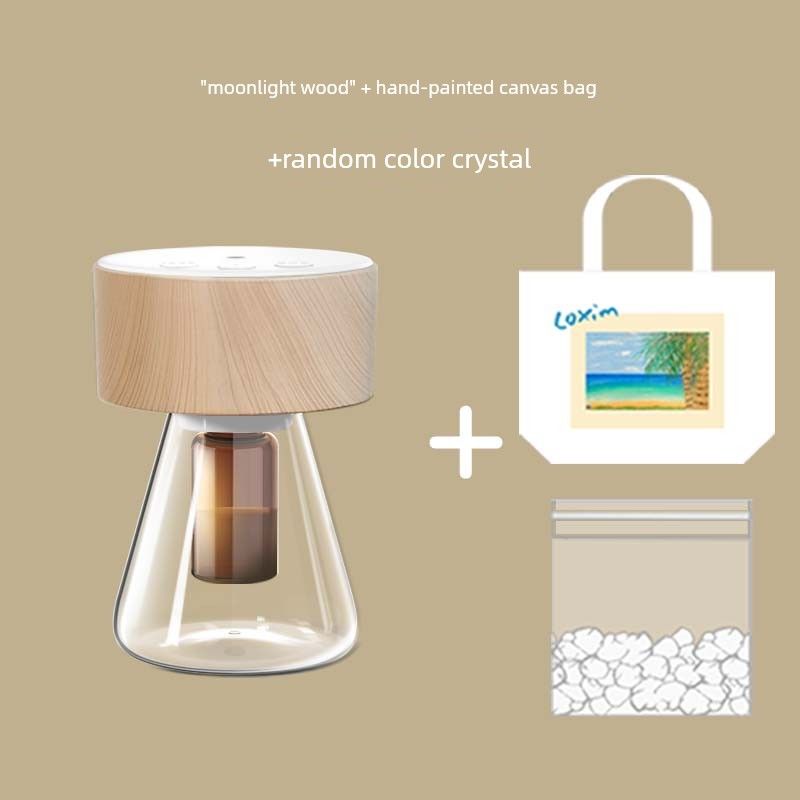 

Loxim Waterless Aromatherapy Machine, Essential Oil-Specific Automatic Fragrance Diffuser, Home-Use Aroma Diffuser, Portable Bedroom Plug-In Type Moonlight Wood + Crushed Crystal + Canvas Bag