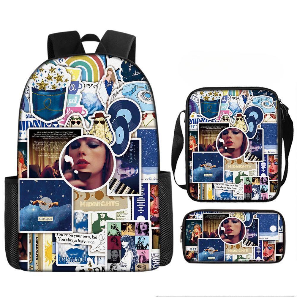 Taylorswift Taylor Swift Elementary School Bag Children'S Cartoon Backpack Anime Backpack Satchel