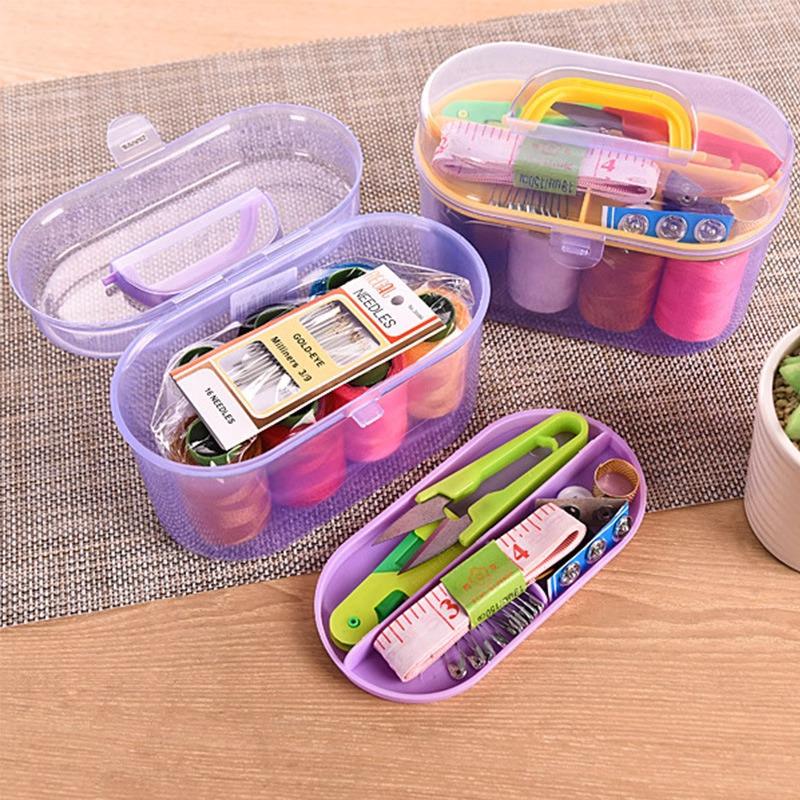 Portable Household Sewing Kit: Multifunctional Needle & Thread Storage Box