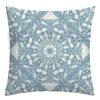 Federa cuscino geometrica lino blu lago bianco fodera cuscino divano decorazione casa può essere personalizzata per te 40x40 45x45 50x50 60x60