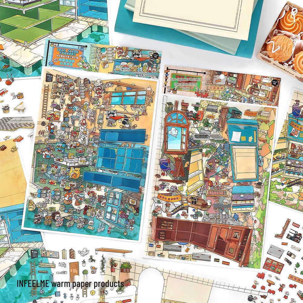 Infeel.Me 36th Edition 2.5D Large Scenery DIY Sticker Set