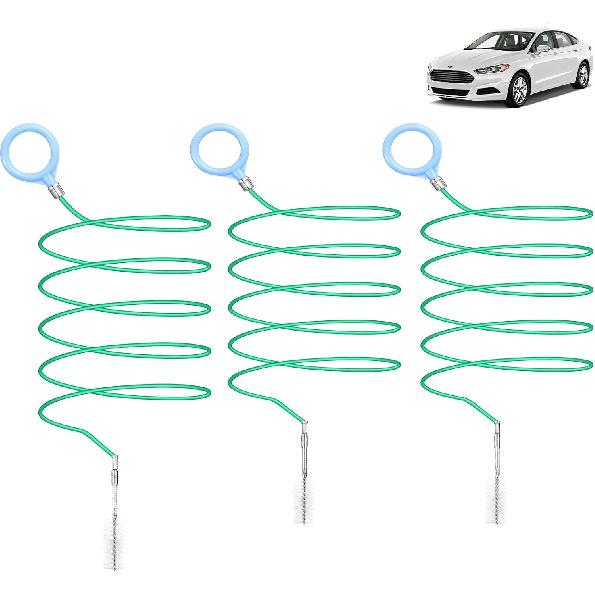 Auto Sunroof Drain Cleaning Tool Long Flexible Drain Brush for Clogged Pipes Tube Cleaning Brush for Car Sunroof, Car Wiper, Fuel Tank Drain Hole,