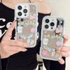 Heart-shaped Butterfly Bear Colorful Mirror for Apple 16/15iphone13XR/MAX Huawei Mobile Phone Case