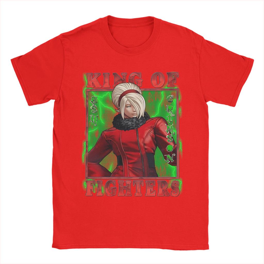 Vintage K.ing of Fighters XV  Mocking Firelight Ash Crimson T-Shirts for Unisex Crew Neck T Shirts  Short Sleeve Tee Shirt Tops