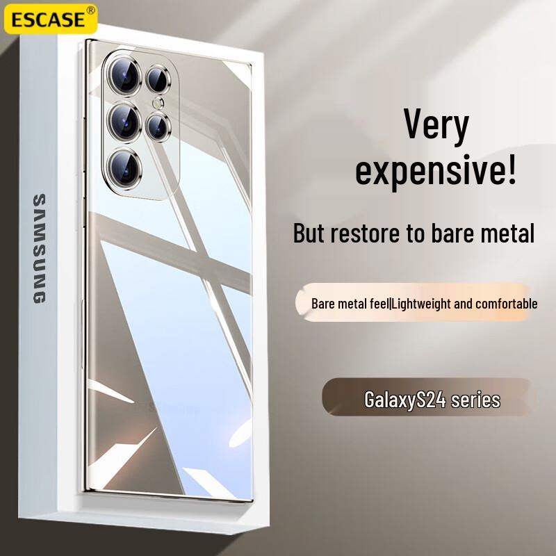 

ESCASE Ультратонкий прозрачный силиконовый чехол для телефона для серии Samsung Galaxy S24 Precision Fit