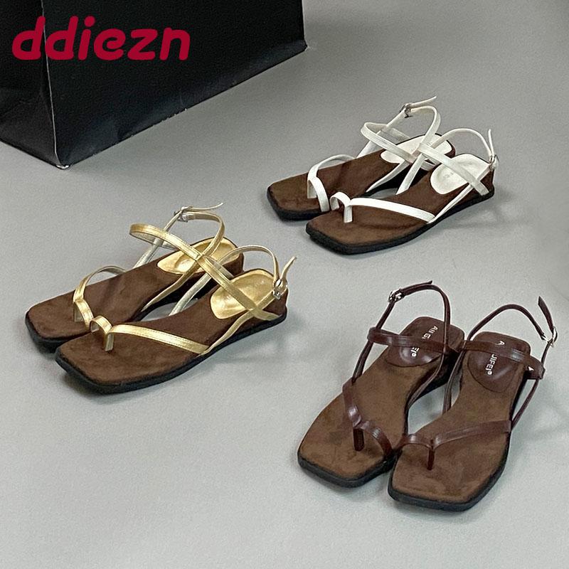 Fashion Female Wedges Footwear Heeled Sandals Shoes For Ladies Square Toe Fashion Buckle Strap Women Wedges Sandals Shoes Flip Flops