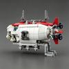 MOC Figurine City Series Deep-Sea Exploration Deep-Diving Submarine Building Blocks Submarine Model Research Vessel Display Toy