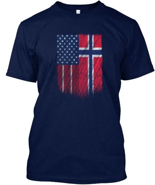 

American Norwegian T Norway T shirt Made in the USA Size S to 5XL M