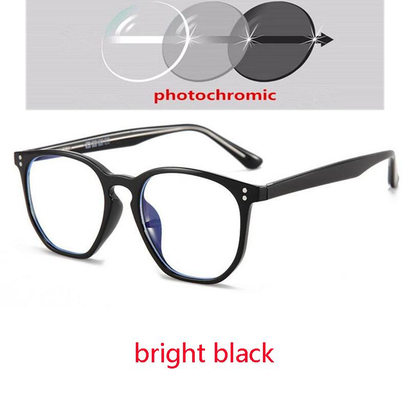 Polygon TR90 Anti Blue Light Myopia Spectacles Retro Rice Nail Frame Protective Eye Prescription Eyeglasses 0 -0.5 -0.75 To -6