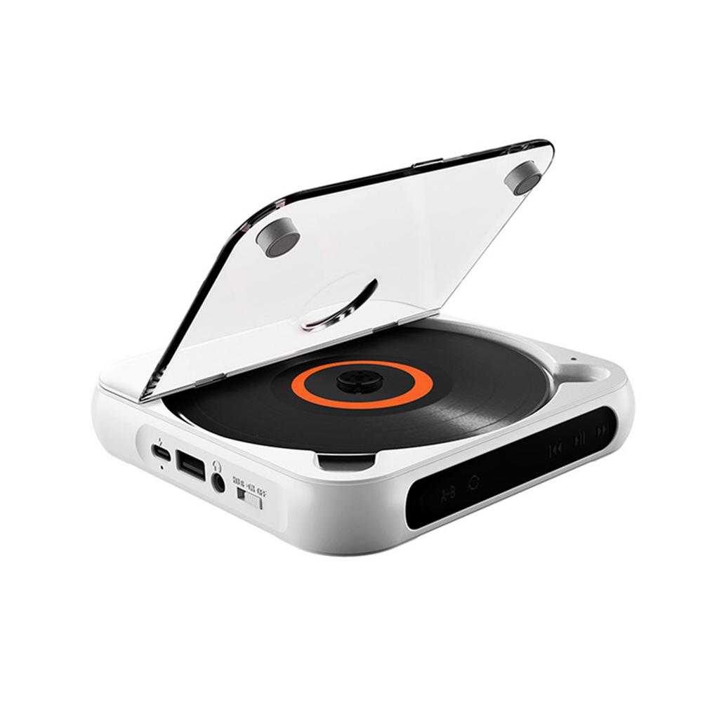 CD Player 3 Modes LED Display Touch Control Portable Retro Desktop BT Music Player with Dust Proof Cover