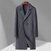 Woolen Coat Men's Long Double-breasted Single-button Double-sided Woolen Coat
