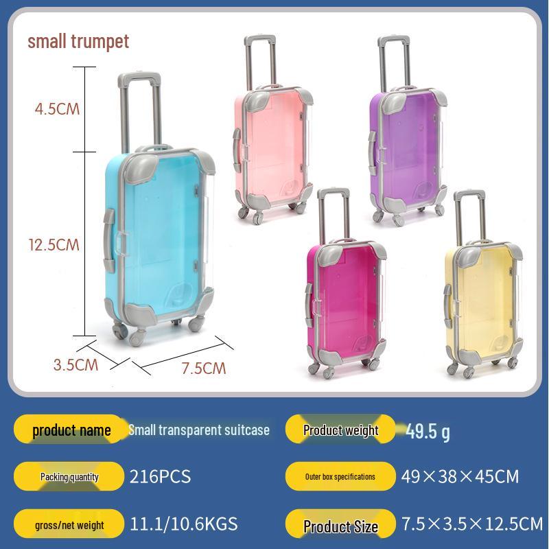Mini Organizer per Ciglia Finte e Scatola Porta Gioielli - Design Valigia Trasparente