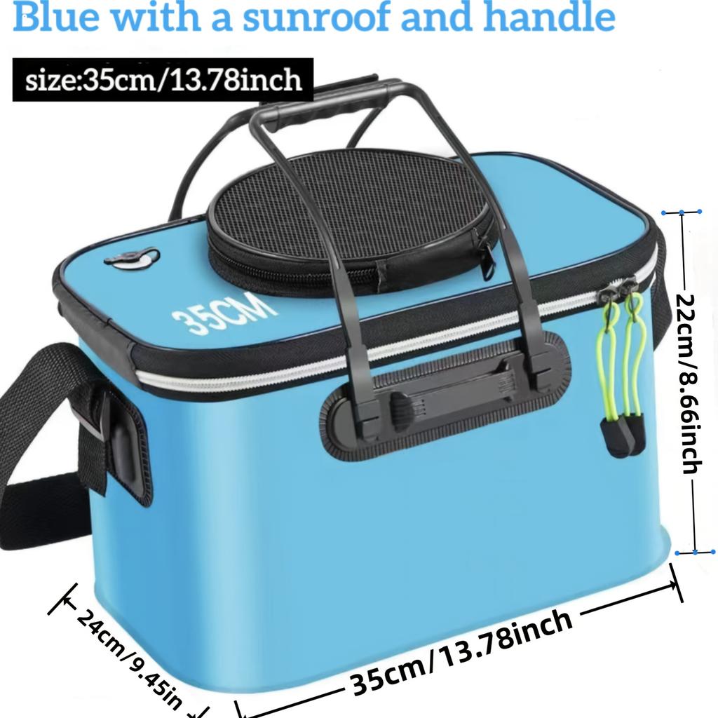 FTK Folding EVA Fishing Bucket, Can Carry Fish Guard Bucket, Multi-purpose, Fishing Bucket, Live Fish Bucket, Fish Box, Fish Bucket